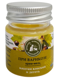 Крем-мазь при варикозе с конским каштаном и дегтем