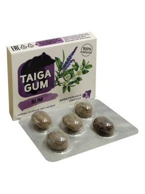 Жевательные смолки Taiga Gum SLIM 5 шт