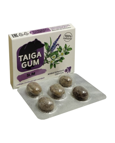 Жевательные смолки Taiga Gum SLIM 5 шт