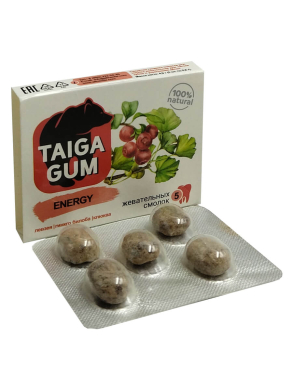 Жевательные смолки Taiga Gum ENERGY 5 шт